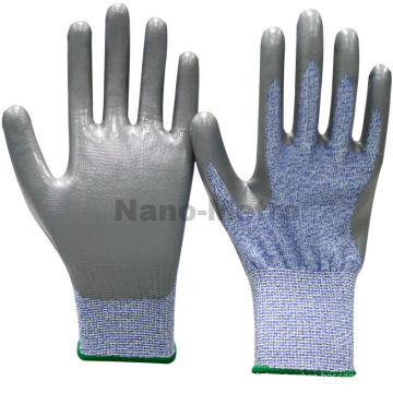 NMSAFETY anti coupe 5 et anti utilisation de l&#39;eau légère 13g nitrile shell revêtement gants de travail de paume